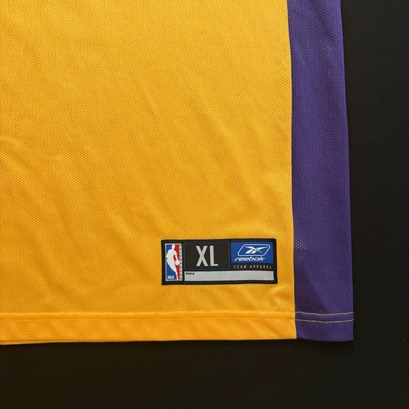 Rare Vintage Reebok Devean George Los Angeles Lakers #3 Gold Jersey Men’s XL - Picture 5 of 7